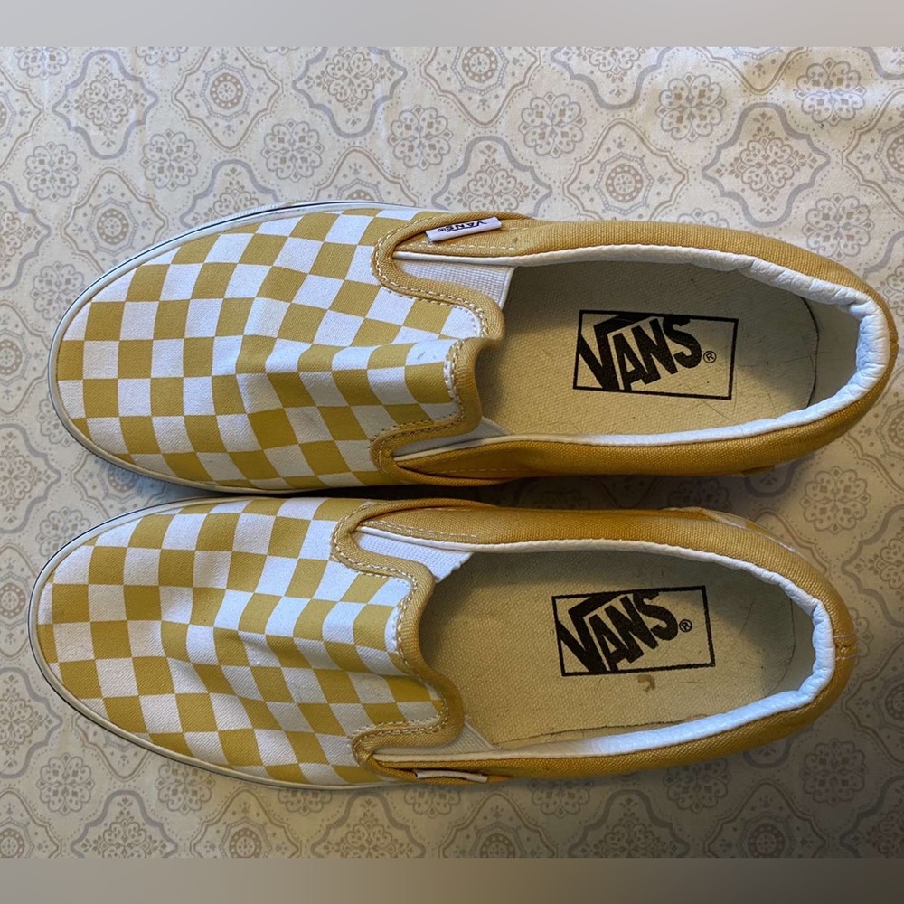 Yellow checker vans